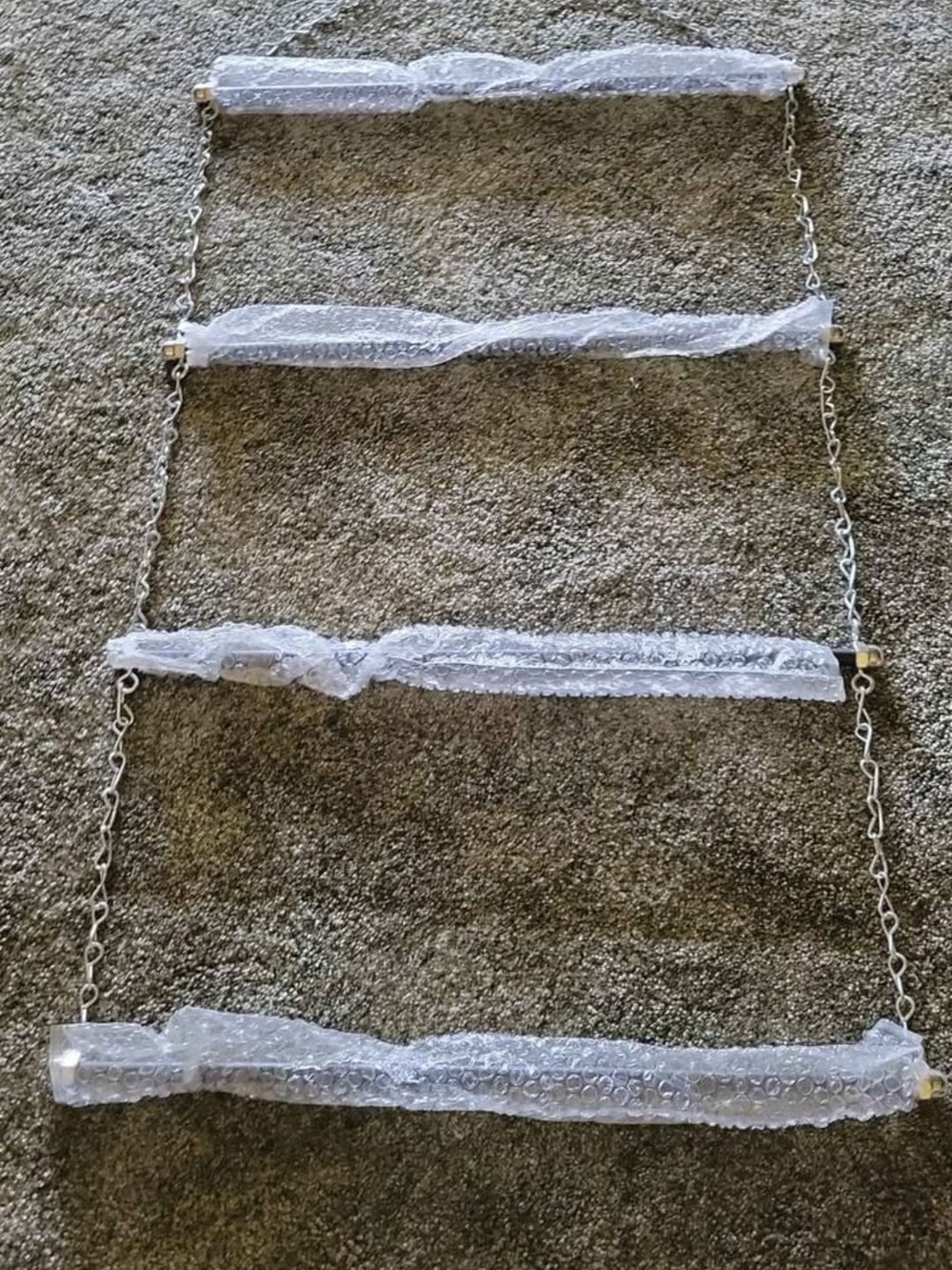 Silver Chain Ladder with Wrapped Rungs - Neutral Silver